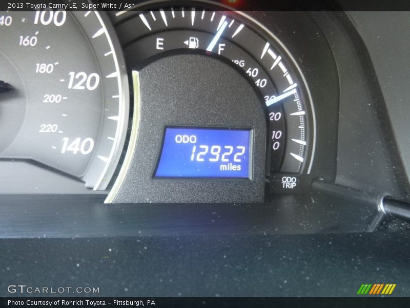 Super White / Ash 2013 Toyota Camry LE