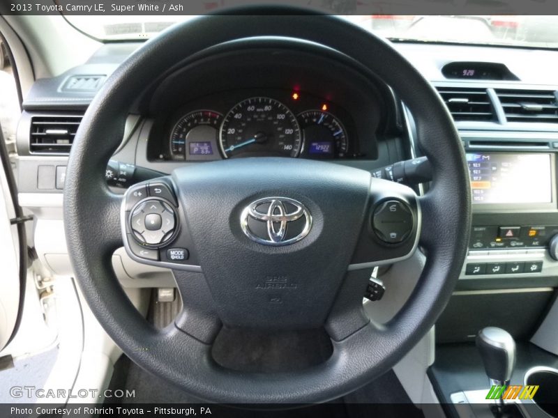 Super White / Ash 2013 Toyota Camry LE
