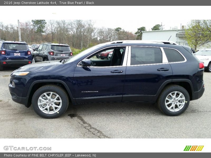True Blue Pearl / Black 2016 Jeep Cherokee Latitude 4x4
