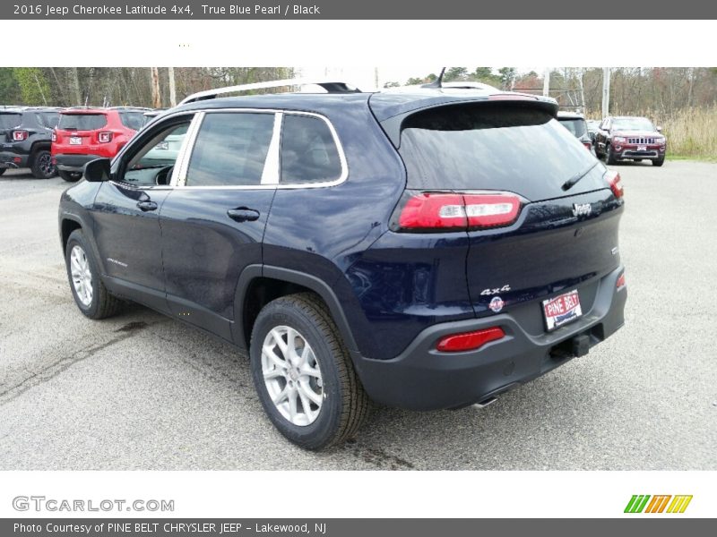 True Blue Pearl / Black 2016 Jeep Cherokee Latitude 4x4