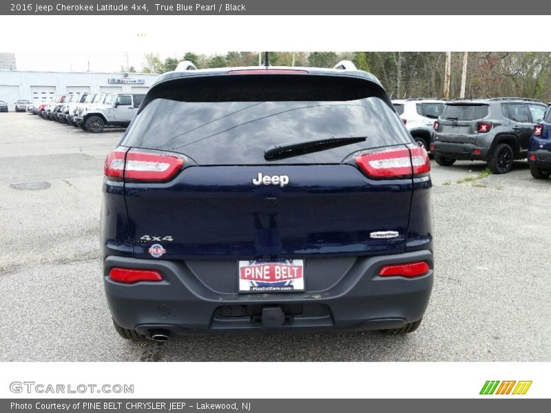 True Blue Pearl / Black 2016 Jeep Cherokee Latitude 4x4