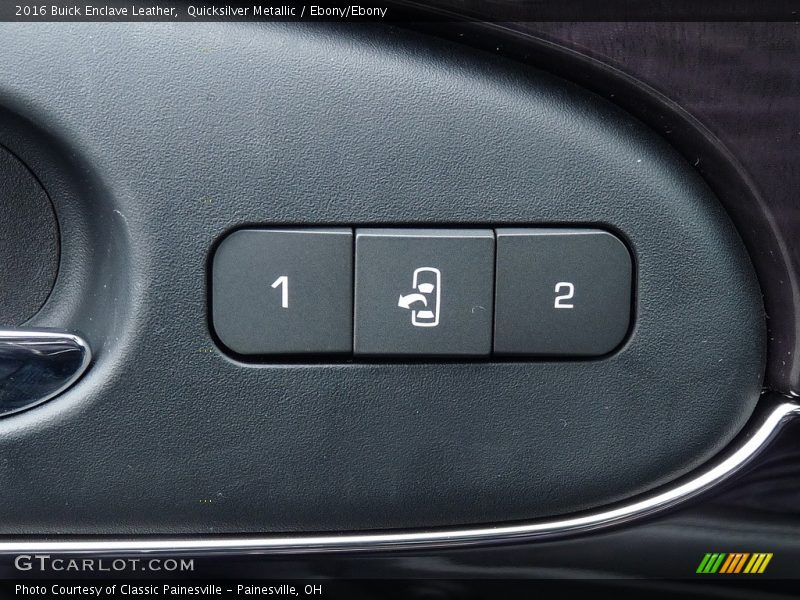 Quicksilver Metallic / Ebony/Ebony 2016 Buick Enclave Leather