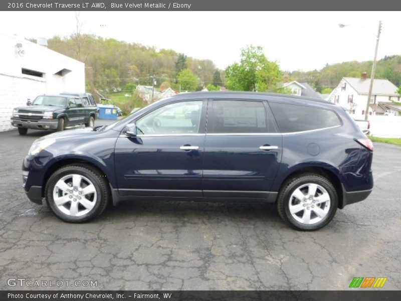 Blue Velvet Metallic / Ebony 2016 Chevrolet Traverse LT AWD