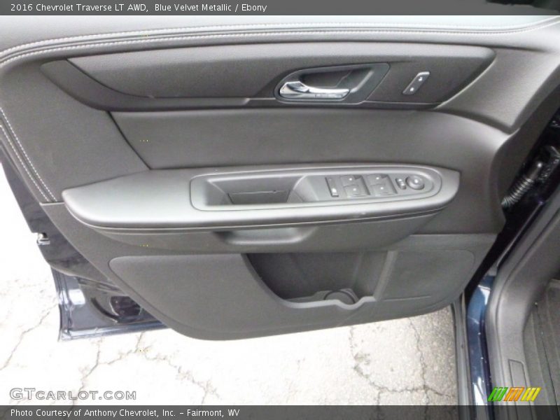 Blue Velvet Metallic / Ebony 2016 Chevrolet Traverse LT AWD