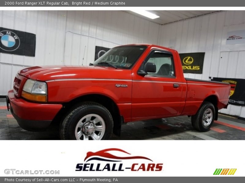Bright Red / Medium Graphite 2000 Ford Ranger XLT Regular Cab