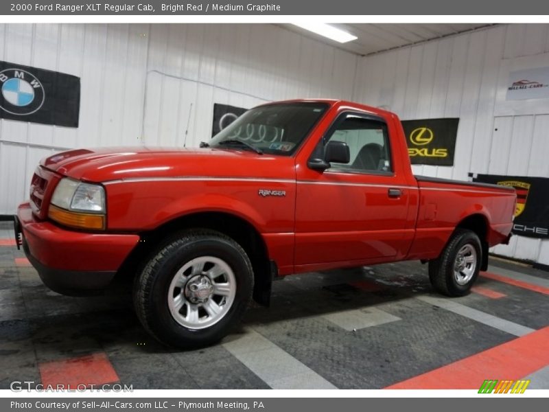 Bright Red / Medium Graphite 2000 Ford Ranger XLT Regular Cab