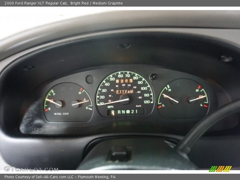 Bright Red / Medium Graphite 2000 Ford Ranger XLT Regular Cab