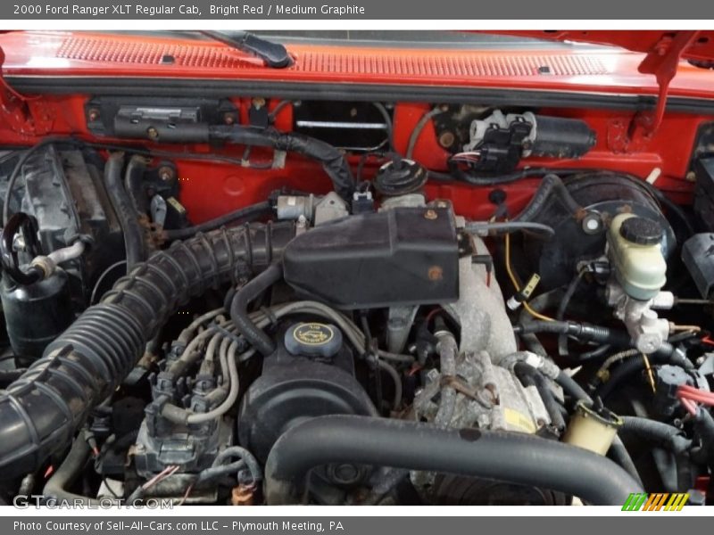 Bright Red / Medium Graphite 2000 Ford Ranger XLT Regular Cab