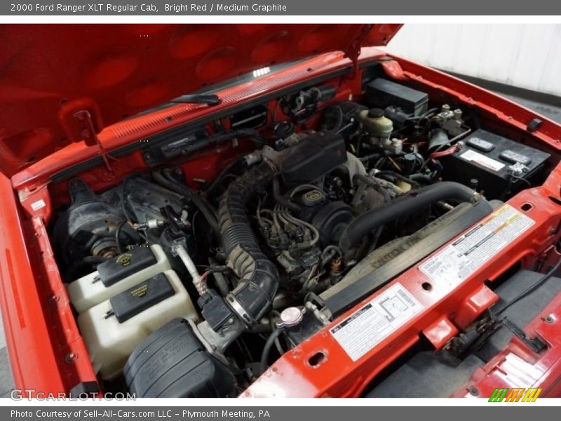 Bright Red / Medium Graphite 2000 Ford Ranger XLT Regular Cab