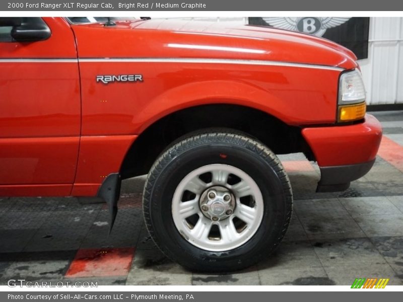 Bright Red / Medium Graphite 2000 Ford Ranger XLT Regular Cab