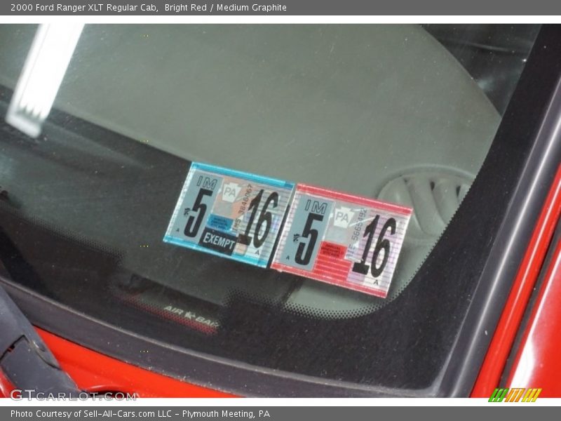 Bright Red / Medium Graphite 2000 Ford Ranger XLT Regular Cab