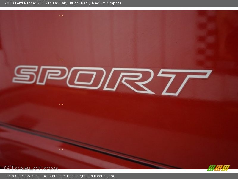 Bright Red / Medium Graphite 2000 Ford Ranger XLT Regular Cab
