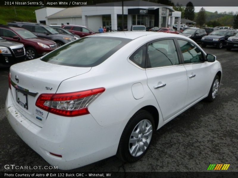 Aspen White / Charcoal 2014 Nissan Sentra SL