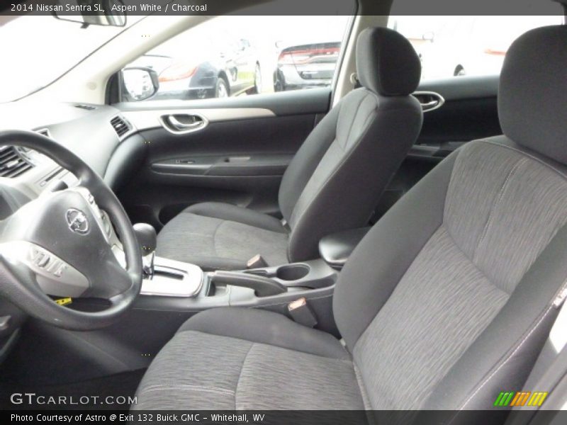 Aspen White / Charcoal 2014 Nissan Sentra SL