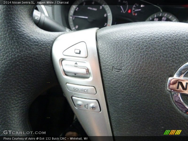 Aspen White / Charcoal 2014 Nissan Sentra SL