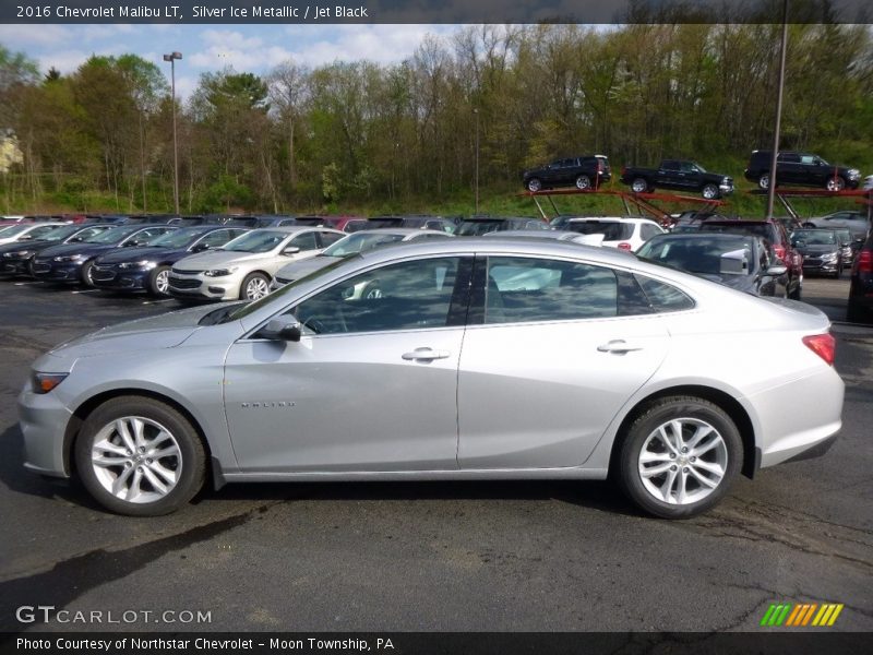 Silver Ice Metallic / Jet Black 2016 Chevrolet Malibu LT