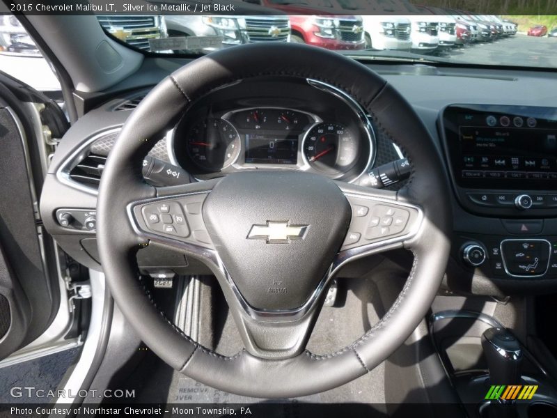 Silver Ice Metallic / Jet Black 2016 Chevrolet Malibu LT