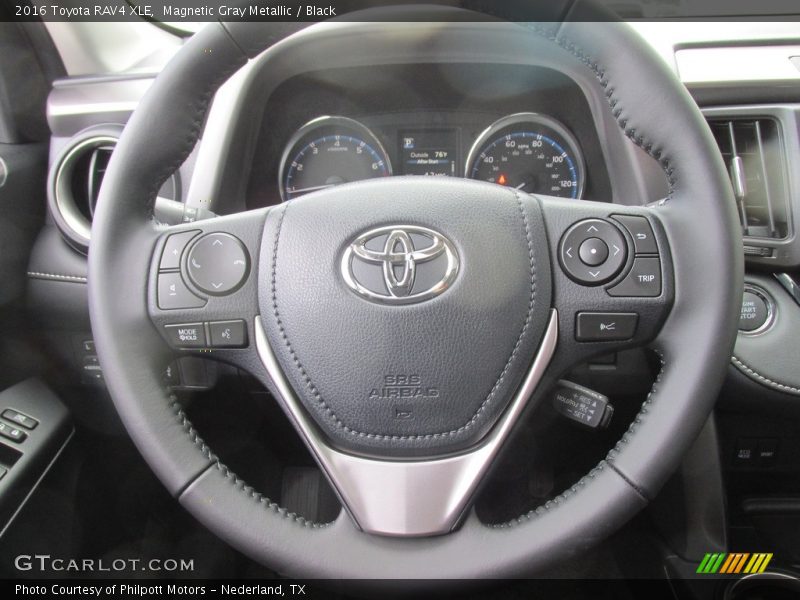 Magnetic Gray Metallic / Black 2016 Toyota RAV4 XLE