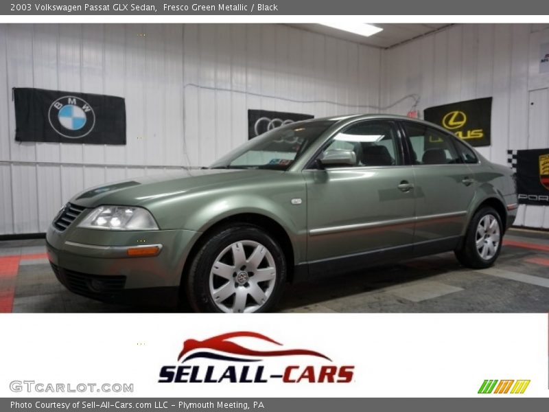 Fresco Green Metallic / Black 2003 Volkswagen Passat GLX Sedan
