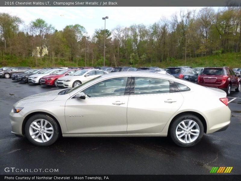 Champagne Silver Metallic / Jet Black 2016 Chevrolet Malibu LT