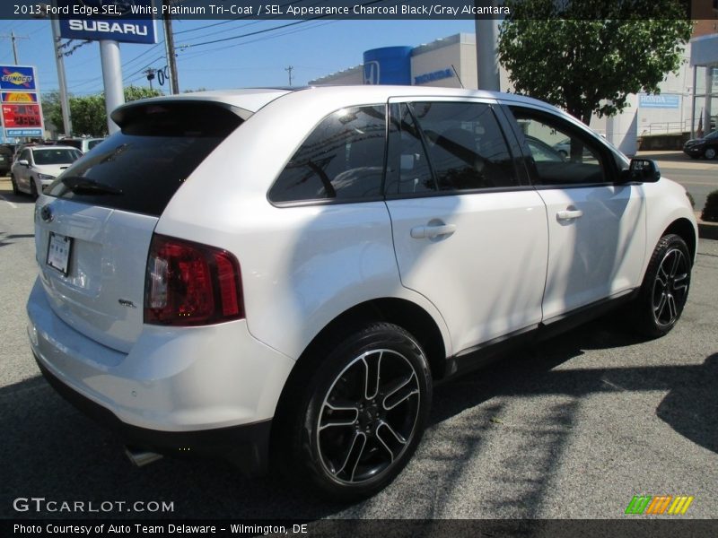 White Platinum Tri-Coat / SEL Appearance Charcoal Black/Gray Alcantara 2013 Ford Edge SEL