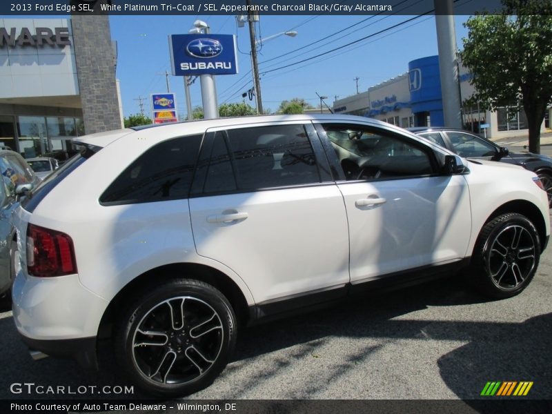 White Platinum Tri-Coat / SEL Appearance Charcoal Black/Gray Alcantara 2013 Ford Edge SEL