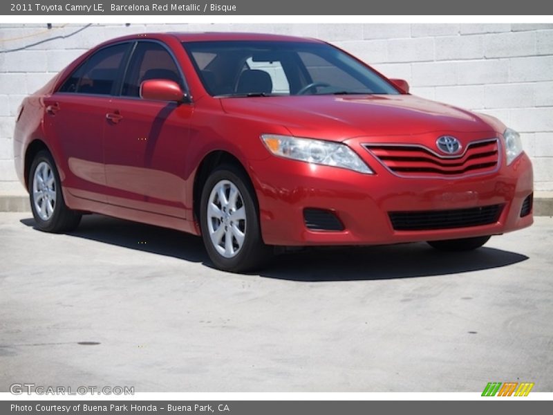 Barcelona Red Metallic / Bisque 2011 Toyota Camry LE