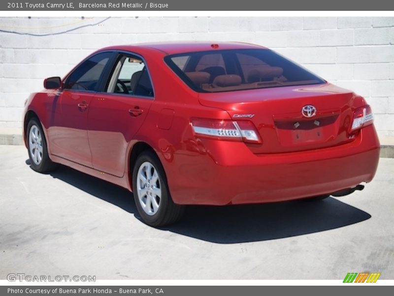 Barcelona Red Metallic / Bisque 2011 Toyota Camry LE