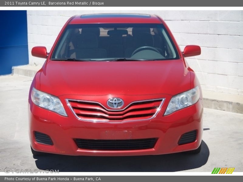 Barcelona Red Metallic / Bisque 2011 Toyota Camry LE