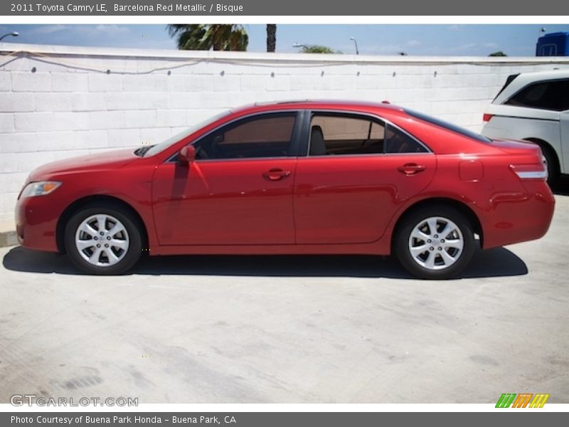 Barcelona Red Metallic / Bisque 2011 Toyota Camry LE