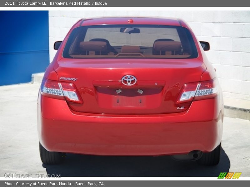 Barcelona Red Metallic / Bisque 2011 Toyota Camry LE