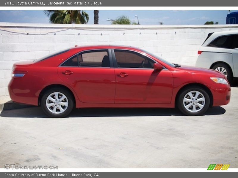 Barcelona Red Metallic / Bisque 2011 Toyota Camry LE