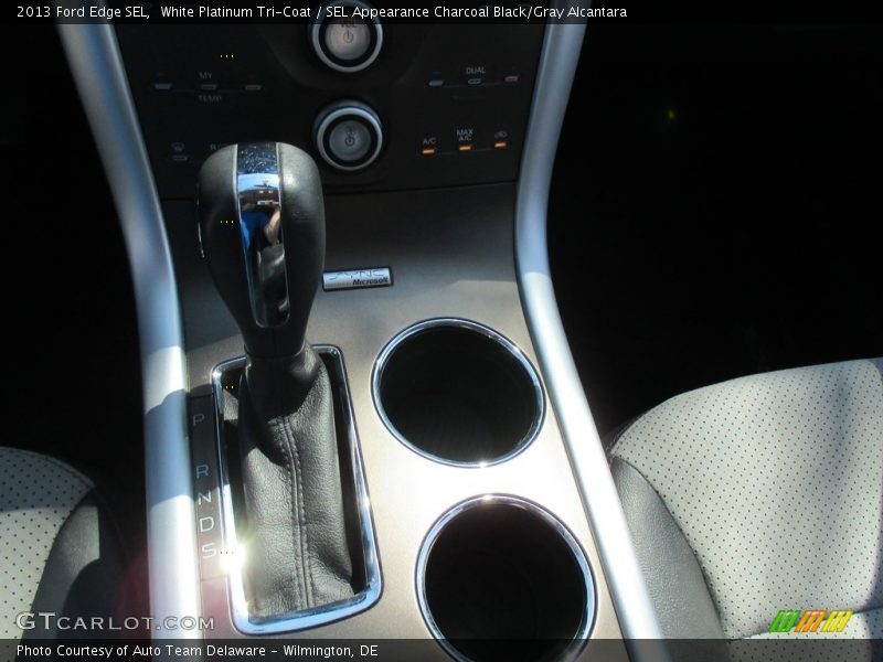White Platinum Tri-Coat / SEL Appearance Charcoal Black/Gray Alcantara 2013 Ford Edge SEL