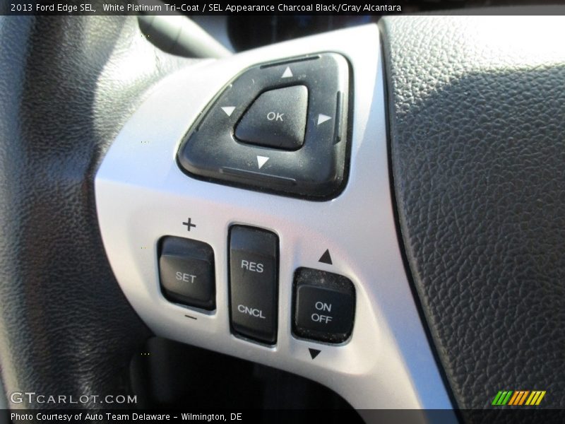 White Platinum Tri-Coat / SEL Appearance Charcoal Black/Gray Alcantara 2013 Ford Edge SEL