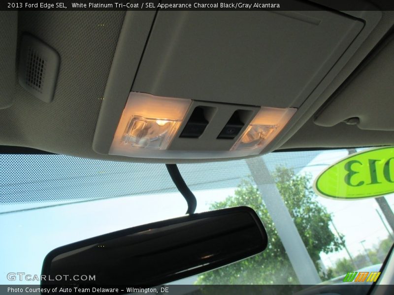 White Platinum Tri-Coat / SEL Appearance Charcoal Black/Gray Alcantara 2013 Ford Edge SEL