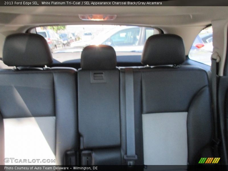 White Platinum Tri-Coat / SEL Appearance Charcoal Black/Gray Alcantara 2013 Ford Edge SEL