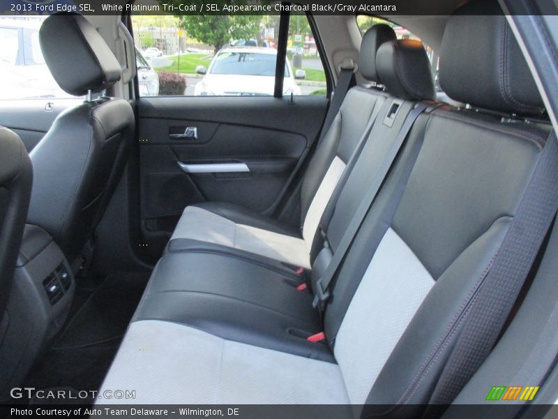 White Platinum Tri-Coat / SEL Appearance Charcoal Black/Gray Alcantara 2013 Ford Edge SEL