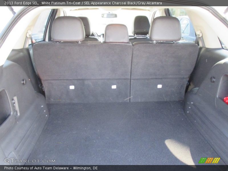 White Platinum Tri-Coat / SEL Appearance Charcoal Black/Gray Alcantara 2013 Ford Edge SEL