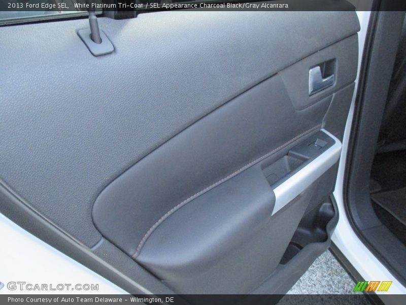 White Platinum Tri-Coat / SEL Appearance Charcoal Black/Gray Alcantara 2013 Ford Edge SEL