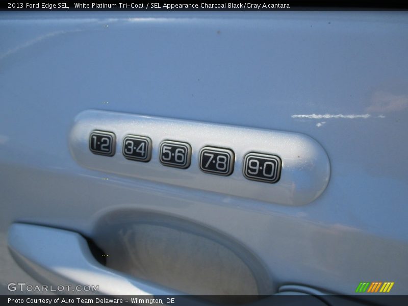 White Platinum Tri-Coat / SEL Appearance Charcoal Black/Gray Alcantara 2013 Ford Edge SEL