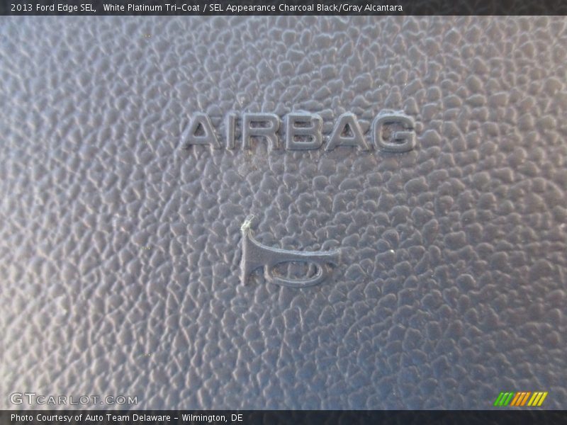 White Platinum Tri-Coat / SEL Appearance Charcoal Black/Gray Alcantara 2013 Ford Edge SEL