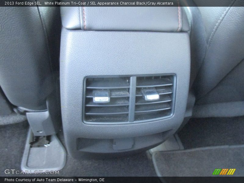 White Platinum Tri-Coat / SEL Appearance Charcoal Black/Gray Alcantara 2013 Ford Edge SEL