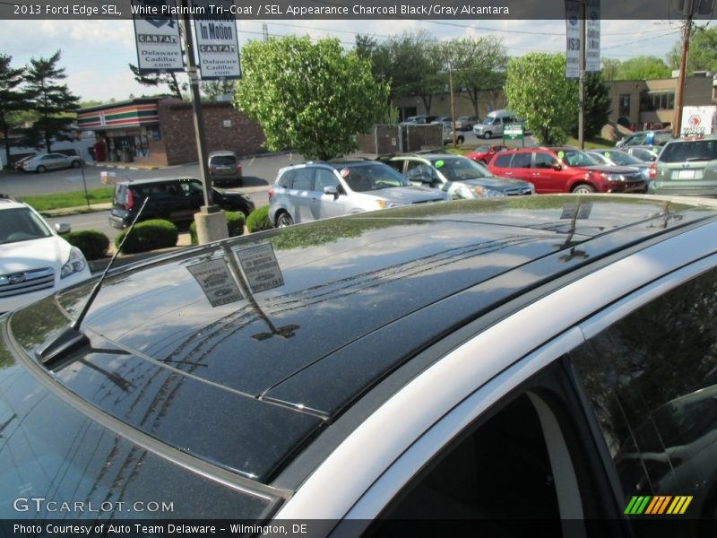 White Platinum Tri-Coat / SEL Appearance Charcoal Black/Gray Alcantara 2013 Ford Edge SEL