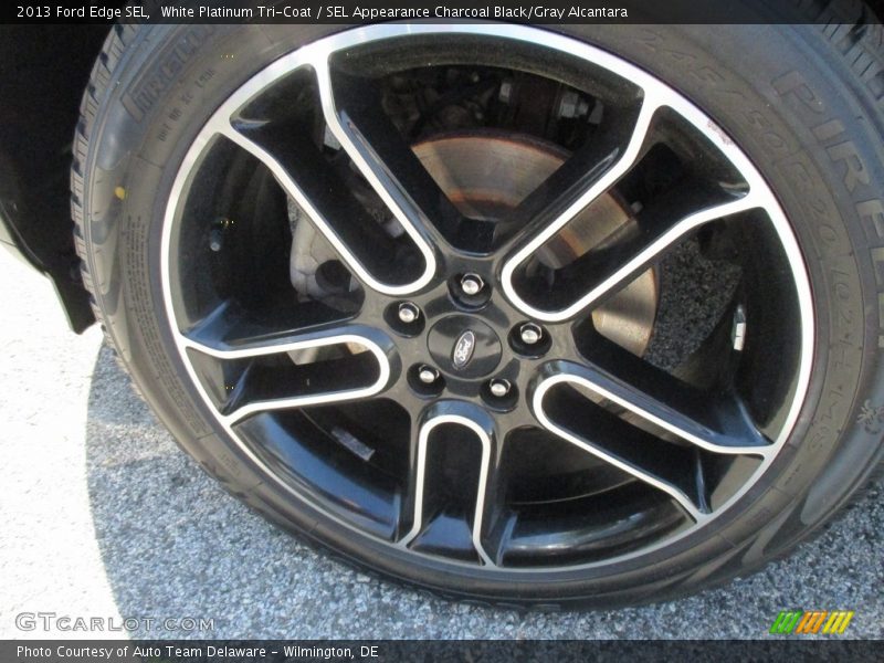 White Platinum Tri-Coat / SEL Appearance Charcoal Black/Gray Alcantara 2013 Ford Edge SEL