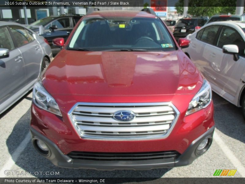 Venetian Red Pearl / Slate Black 2016 Subaru Outback 2.5i Premium