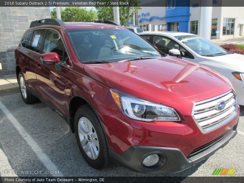Venetian Red Pearl / Slate Black 2016 Subaru Outback 2.5i Premium