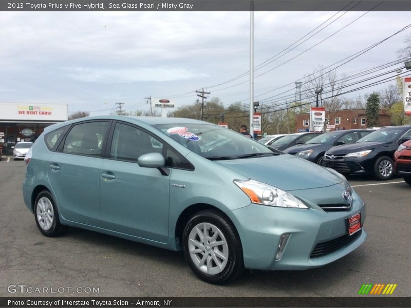 Sea Glass Pearl / Misty Gray 2013 Toyota Prius v Five Hybrid