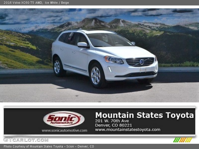 Ice White / Beige 2016 Volvo XC60 T5 AWD