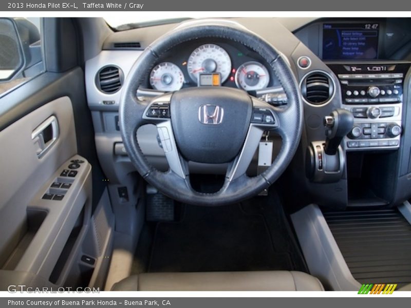 Taffeta White / Gray 2013 Honda Pilot EX-L