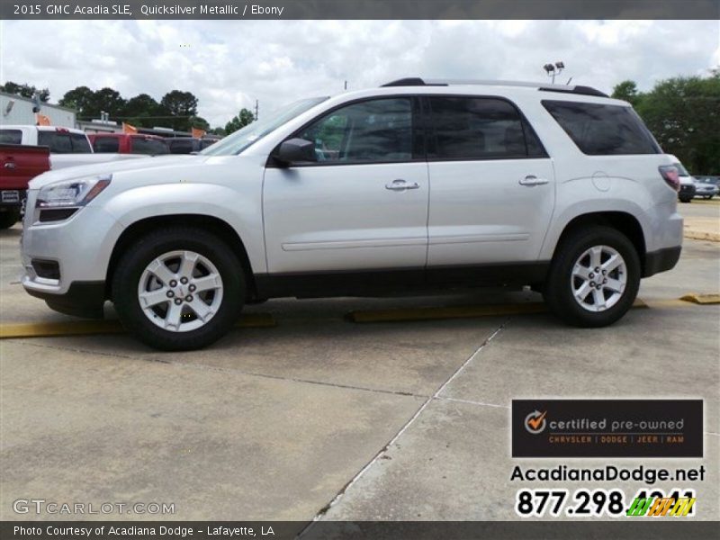 Quicksilver Metallic / Ebony 2015 GMC Acadia SLE